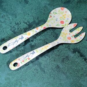 Dolly🦋Floral Salad Serving Set, NEW